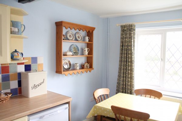 Kitchen dining area with table for four